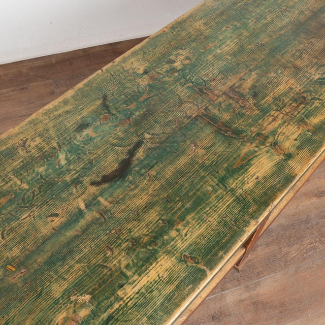 19th Century Rustic Original Painted Work Console Table For Sale - Image 4 of 14