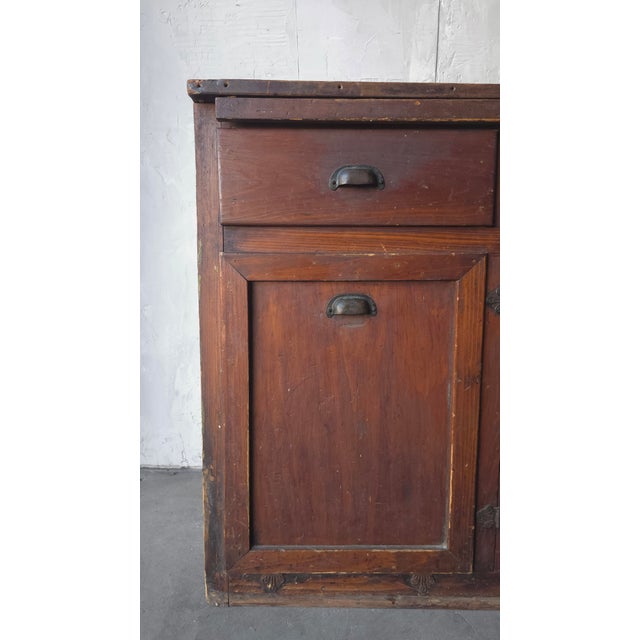 Antique European Farmhouse Wood Cupboard Cabinet Sideboard For Sale - Image 11 of 14