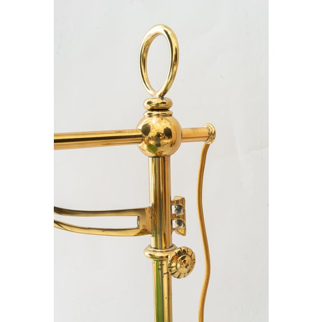 Art Deco Height-Adjustable Swivel Table Lamp with Opal Glass Shade, 1920 For Sale - Image 3 of 18