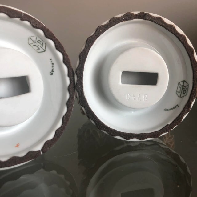 1940s Female Porcelain Figurines With Dresden Lace - a Pair For Sale - Image 9 of 10