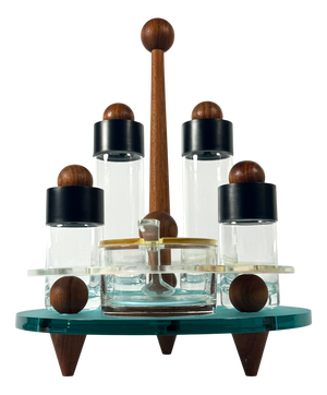 Vintage Condiment Set by Ennio Pasini for Rede Guzzini, 1980s, Set of 6