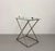 Late 20th Century Vintage Stainless Steel & Glass Serving Table With Horn Handles For Sale - Image 5 of 7