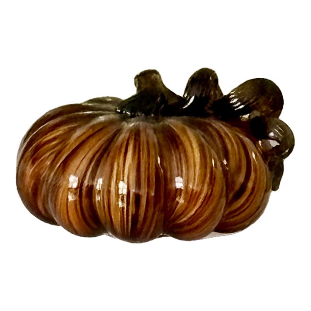 Art Glass Pumpkin For Sale