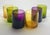 Contemporary 6 Colorful Blown Old Fashioned Tumbler Drinking Glasses For Sale - Image 3 of 6