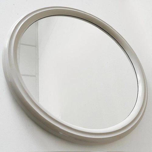 Mid-Century Modern Vintage Space Age Wall Mirror in Gray Plastic, 1970s For Sale - Image 3 of 7