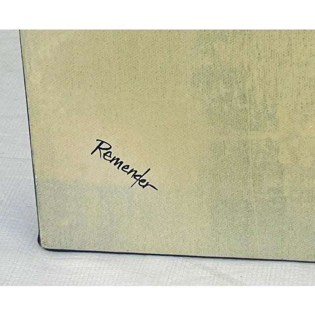 Large Abstract Landscape Oil Painting “Moon Light” by E. Remender For Sale - Image 12 of 15