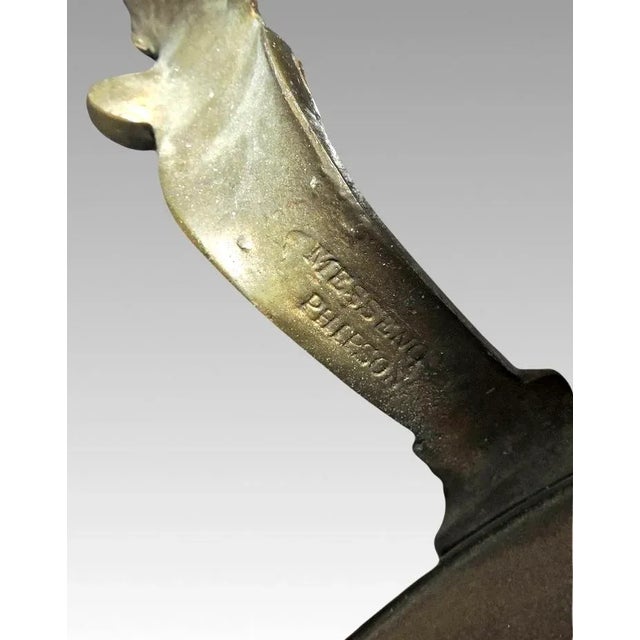 Messenger Phipson Antique Side or Occasional Table, Japanese Meiji Bronze With Cherubs (Putti), Glass & Gilt Top - England For Sale - Image 10 of 11