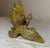 Antique Gold Gilded Solid Brass Bronze Open Winged Eagle Bird Heavy Flag Finial For Sale - Image 11 of 14