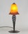 Degué A wonderful 1930 French art deco lamp in wrought iron. It was made between 1925 and 1935. The detailed base is of...