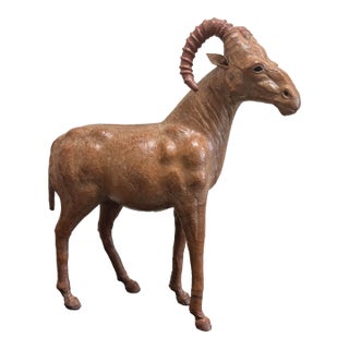 Mid-Century Leather American Style Ram For Sale