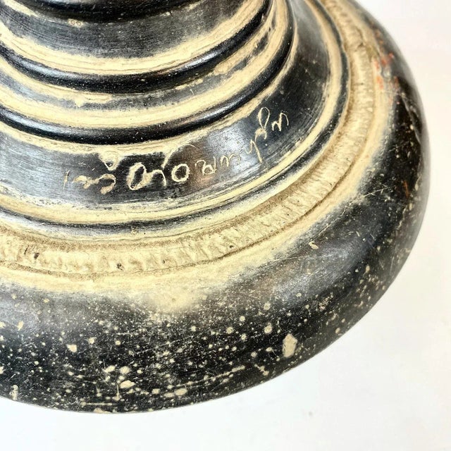 Ming Dynasty Chinese Black Ceramic Vase For Sale In San Francisco - Image 6 of 10