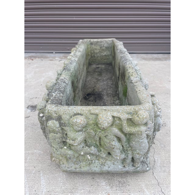 1940s 1940s Mid-Century Neoclassical Cherub Relief Trough — Charleston Estate Rescue For Sale - Image 5 of 16