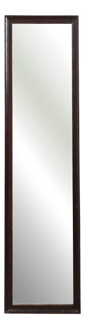 Belgian Art Deco Wooden Mirror with Aged Glass, 1930s
