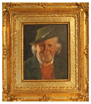 Hedwig Oehring, Portrait of a Man, Late 19th Century, Oil on Wood, Framed