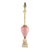 Vintage Neoclassical Italian Pink Art Glass & Marble Table Banquet Lamp For Sale