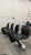 Model 1-2-3 Side Chairs and Panton Chairs in Black Leather by Verner Panton for Fritz Hansen & Fehlbaum, 1970s, Set of 4 For Sale - Image 15 of 16