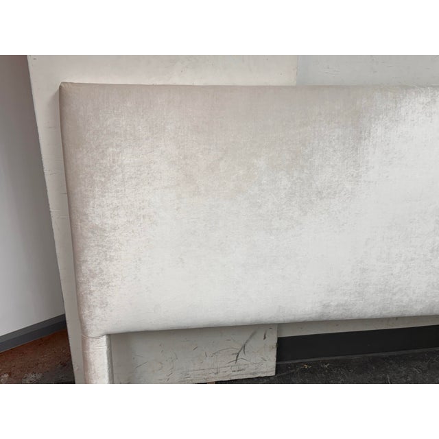 California King Size Silk Velvet Headboard For Sale In San Francisco - Image 6 of 12