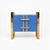 Contemporary Cornflower Blue Glass Nightstands with Brass Frames and Drawers from Justfurnituress SRL, Set of 2 For Sale - Image 3 of 10