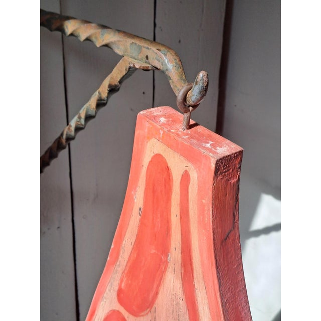 Charming French charcuterie sign, traditionally advertising a pork butcher, shaped as a hanging pork chop and retaining...