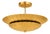 Handcrafted Antique Brass Shell Chandelier | Sculptural Scalloped Pendant Light | Art Deco Luxury Ceiling Fixture | Statement Lighting For Sale