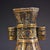 Bronze Vase With Gold Inlay, Archaic Style Arrow Ear Hu Vessel, Chinoiserie Tabletop Bronze Decor For Sale In Los Angeles - Image 6 of 10