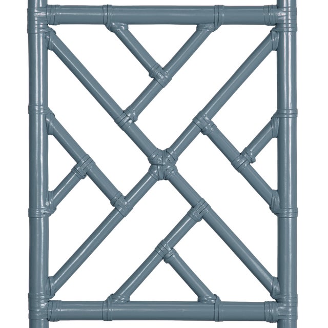 Not Yet Made - Made To Order Chippendale Headboard California King - Regatta Blue For Sale - Image 5 of 6