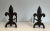 1970s Fleurs de Lys Cast Iron and Wrought Iron Andirons - A Pair For Sale - Image 5 of 12
