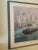 Hong Kong Asian Painting Seascape Boat Life With People and Buildings Beautifully done in soft blues Matted and...