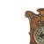 Wall clock - 19th century (92 cm). Made of carved oak wood, decorated with vegetal motifs. Dial with Arabic numerals....