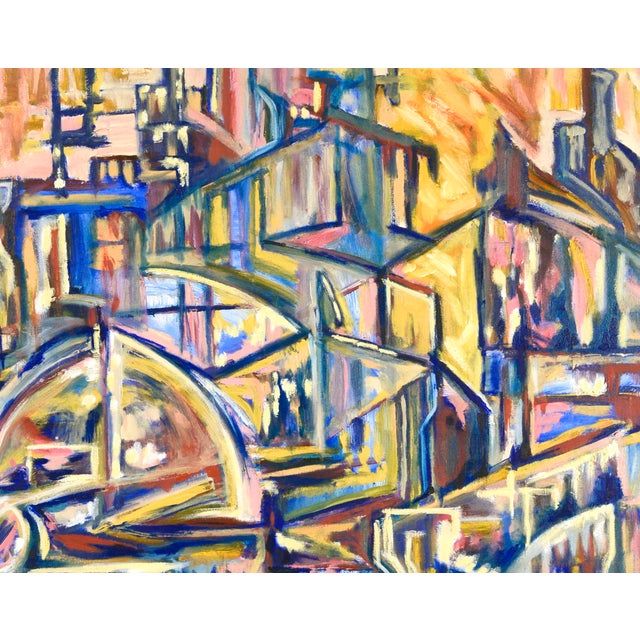 "Visions of the Metropolis" - #5 Original Oil on Canvas by Travis Flack For Sale - Image 4 of 7