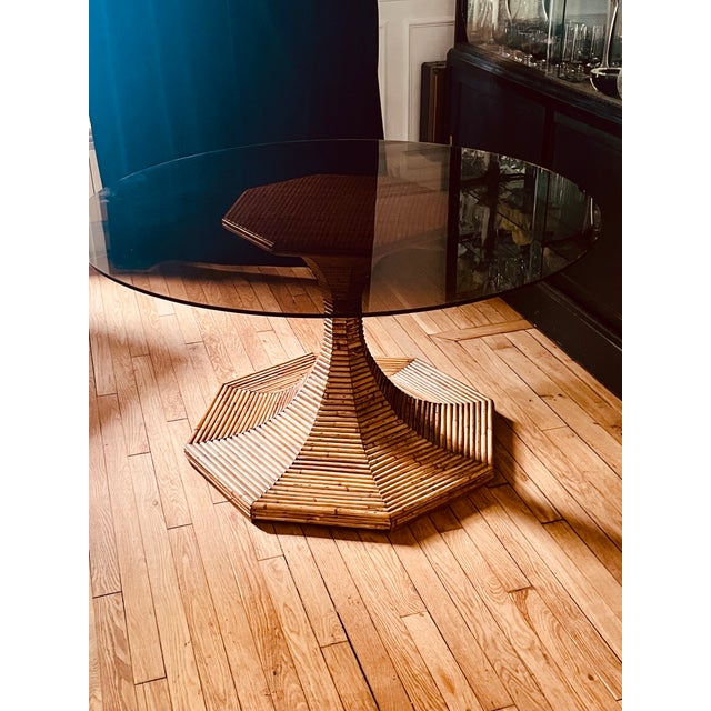 Bamboo and Rattan Table by Vivai Del Sud For Sale - Image 5 of 8
