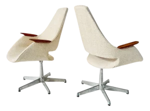 Arthur Umanoff Pair Lounge/Desk Chairs, 1960