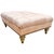 A sophisticated oversized ottoman by Ethan Allen upholstered in a subtle, custom-made, very light pink fabric with a...