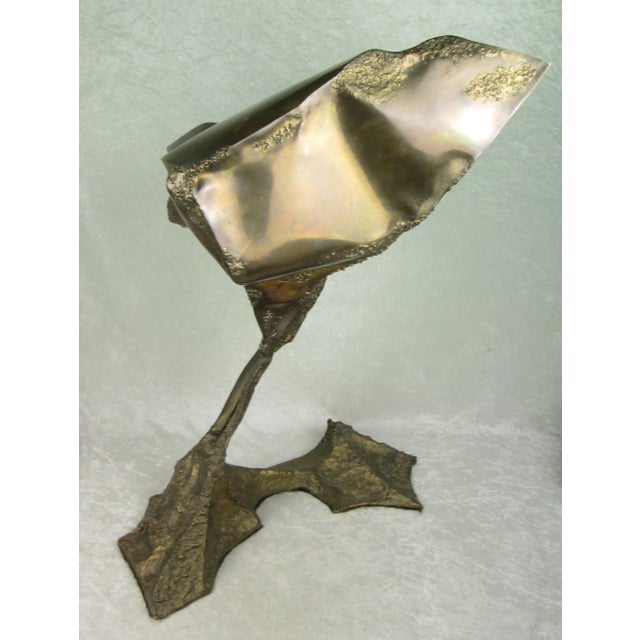 Vintage Mid Century Modern abstract bronze sculpture titled "Campana en el Norte" by Mexican artist Rogelio Madero de la...