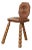 1940s French Bobbin Wood Tripod Chair by Charles Dudouyt For Sale