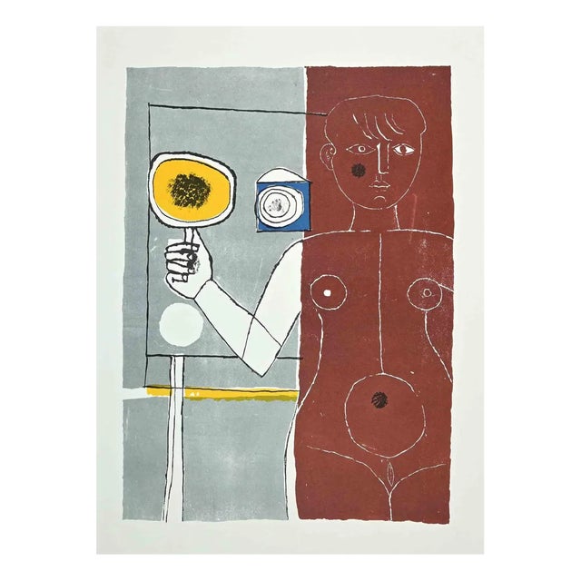 Franco Gentilini, Figures, Offset Print, 1970s For Sale