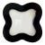 Jonathan Adler Black Enamel Clover Picture Frame – Modern Glam Silver Trim For Sale