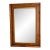Vintage Burl Wood, Rectangular Wall Mirror With Gold Bevel For Sale