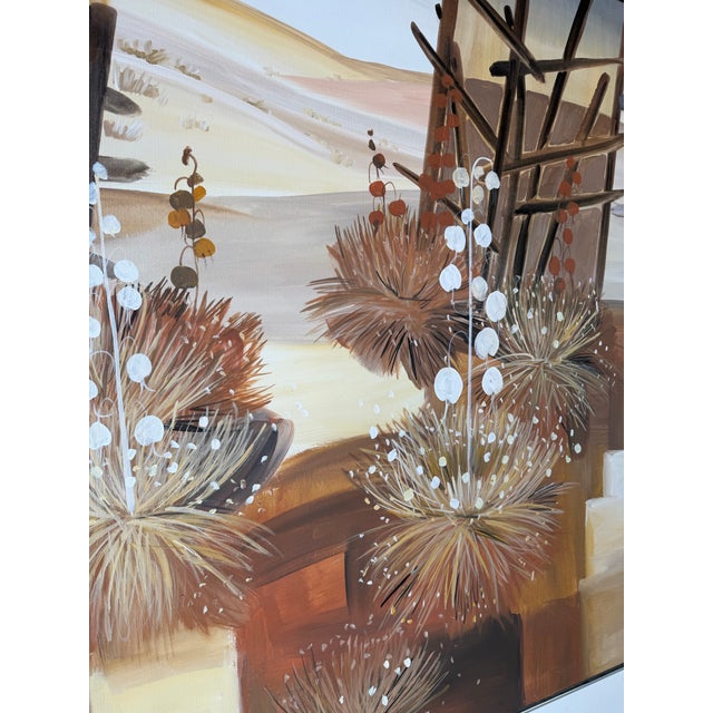 Large - 1970s C. Frederick Impressionist Desert Landscape Oil on Canvas Painting, Framed For Sale In Miami - Image 6 of 12