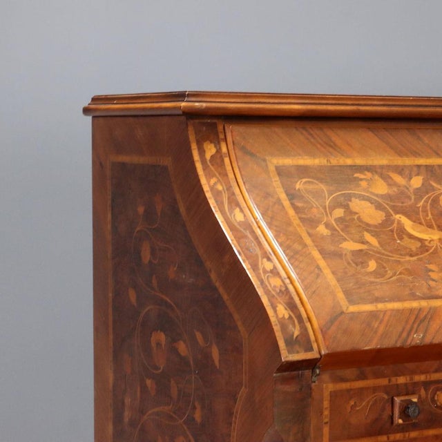 Dutch Style Secretaire with Floral Inlays For Sale - Image 5 of 15