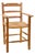 Rustic Wooden High Chair with Straw Seat, 1900s For Sale