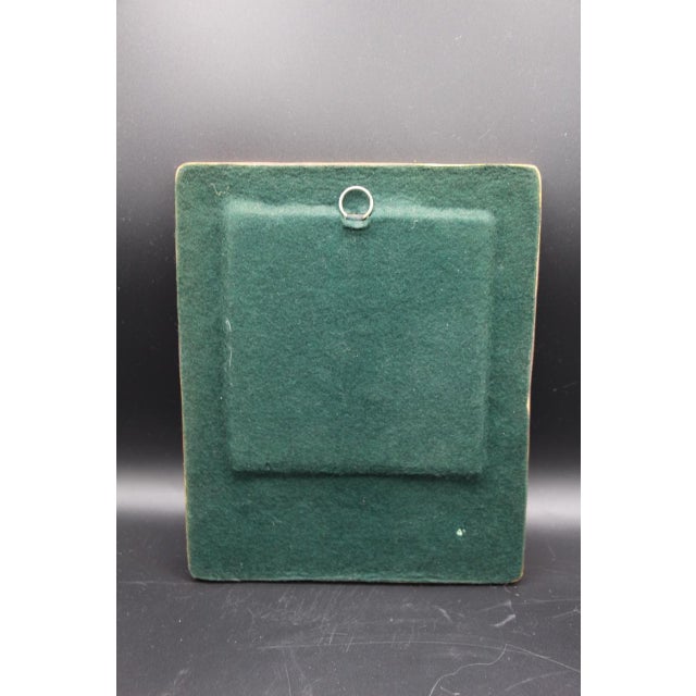 Vintage Mirror in Green Ceramic, 1960s For Sale - Image 4 of 6