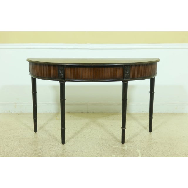 Adam Style Distressed Paint Decorated Console Table For Sale - Image 10 of 10