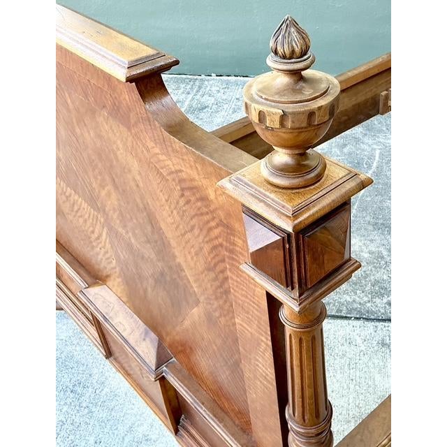 Victorian Vintage Eastlake Carved Wood Twin Bed For Sale - Image 3 of 12