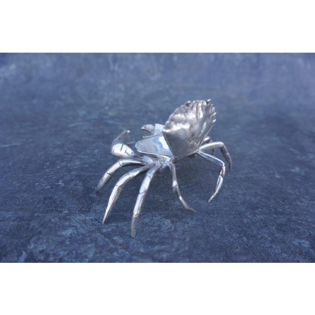 Mid 20th Century Sterling Silver Crab Salt Cellar 20th Century For Sale - Image 4 of 8