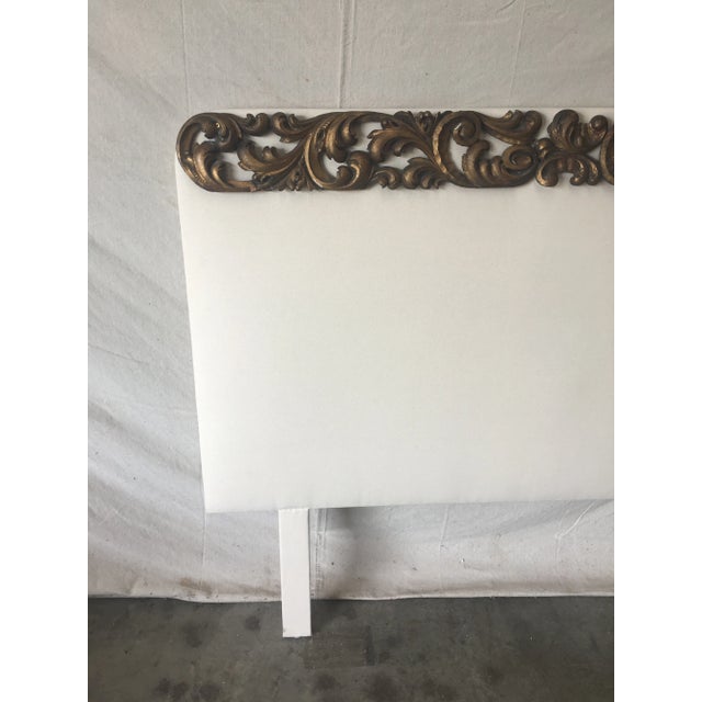 Italian Upholstered Headboard With 19th C Gilt Fragment Accents Chairish