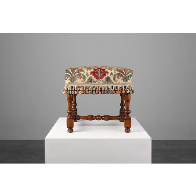 France / 20th century / (foot) stool / wood and fabric / Antique A delightful example of early 20th‑century French...