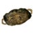 Mt675 Vintage Heavy Brass and Enamel Trinket Dish For Sale