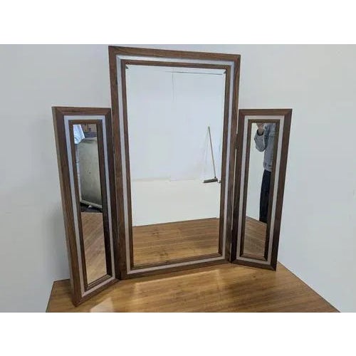 Brown American Walnut Dressing Table from Cine Italia For Sale - Image 8 of 14