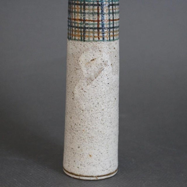 White Vintage Italian Bottle from Bruno Gambone, 1970s For Sale - Image 8 of 16